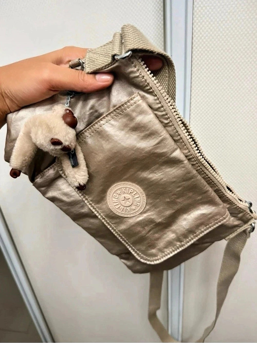 Kipling Gold Crossbody Bag